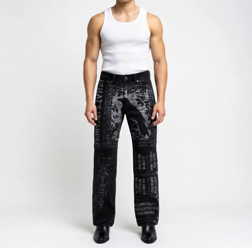 Men’s Dark Wash Straight Jeans