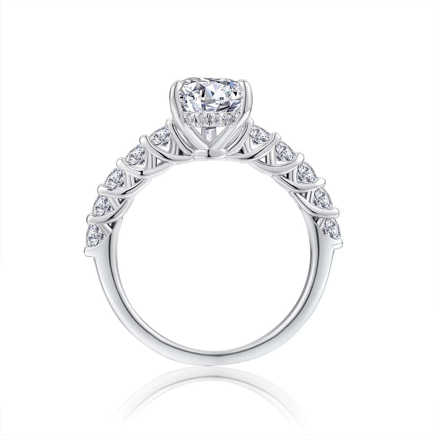 Elegant Pear Cut Moissanite Ring S925 Silver Hypoallergenic for Women'S Engagement or Wedding