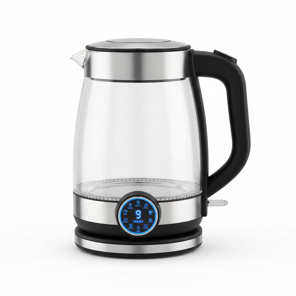 9 Preset Temperature Control Glass Electric Kettle