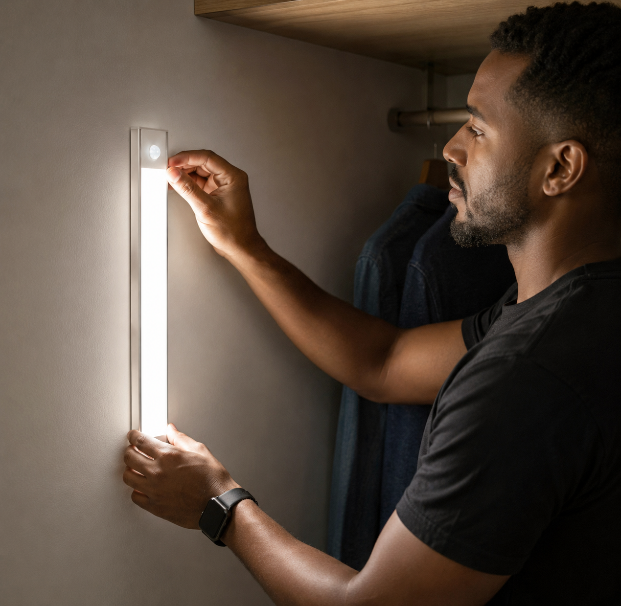Aluminum Magnetic Induction Closet Light