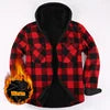 Winter Padded Warm Hooded Plaid Extra Thick Casual Men's Long Sleeve Shirt Jacket Sehe Fashion