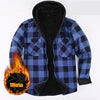 Winter Padded Warm Hooded Plaid Extra Thick Casual Men's Long Sleeve Shirt Jacket Sehe Fashion