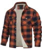 Fleece Men's New Long-sleeved Lapel Plaid Fleece Lined Single-breasted Men's