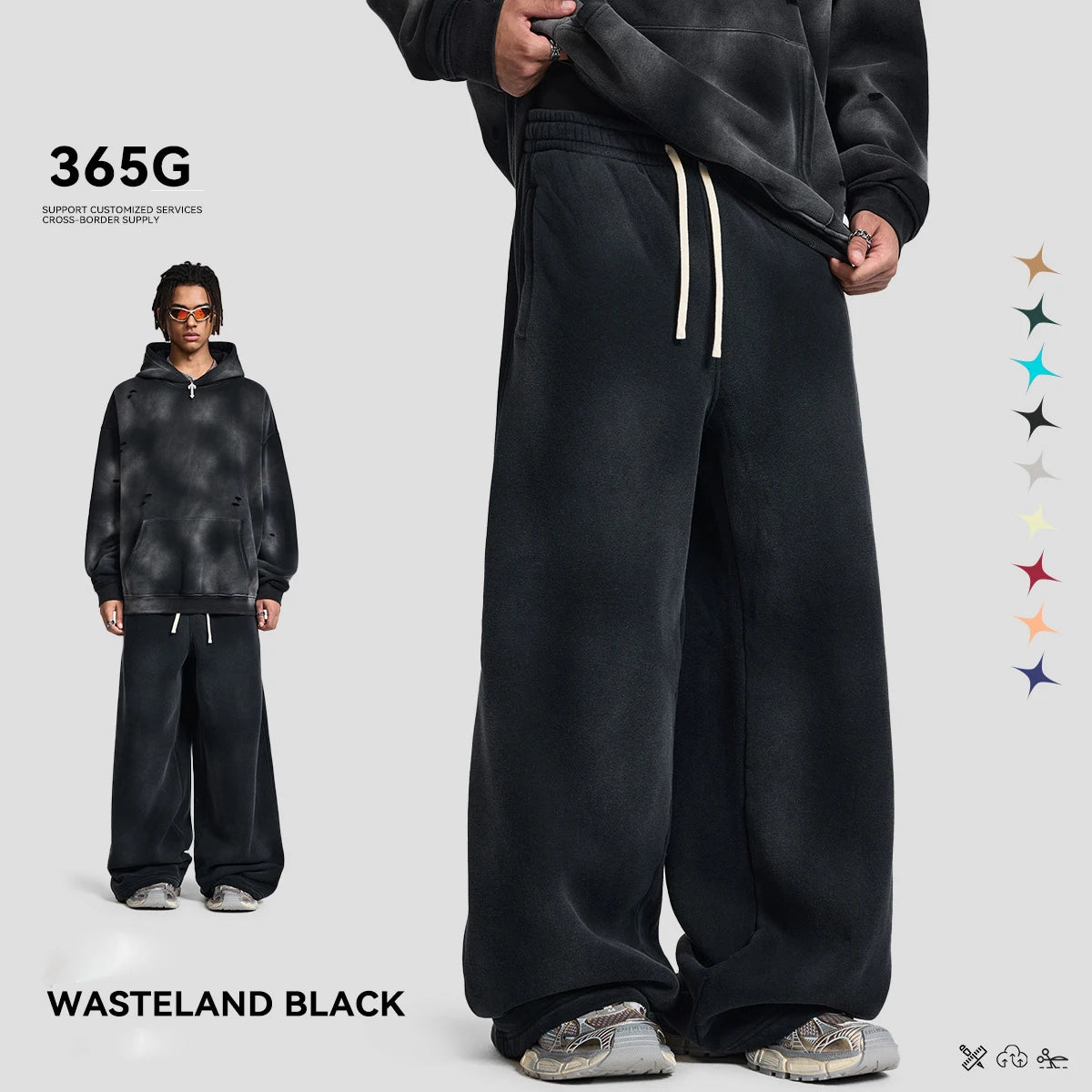 Hoodie Manufacturers Custom Sweatshirts Long-Sleeved Hoodie&Sweatpants Brushed Fleece Men's and Women's Sets