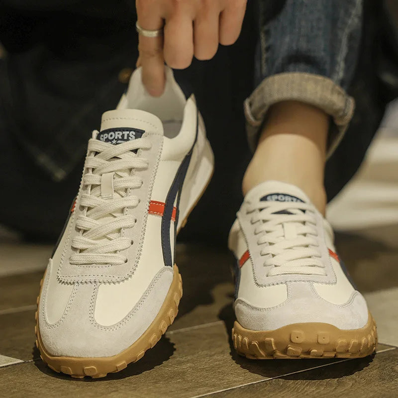 New Men's Casual Shoes High-quality Lightweight White Sneakers Comfortable Stylish Matching Chunky Sole Increasing Skate Shoes