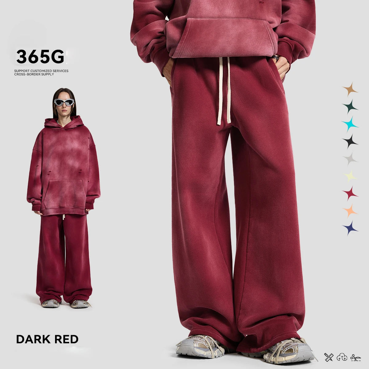 Hoodie Manufacturers Custom Sweatshirts Long-Sleeved Hoodie&Sweatpants Brushed Fleece Men's and Women's Sets