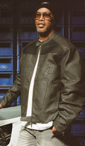 Boxy Fit Embossed Man Moto Jacket