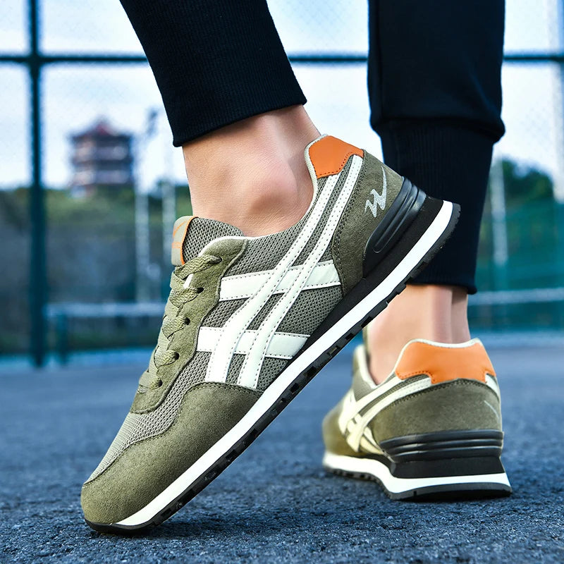 Double Star Training Walking Shoes, Breathable Mesh Sports Shoes, Versatile Fashion Trendy Men's Shoes