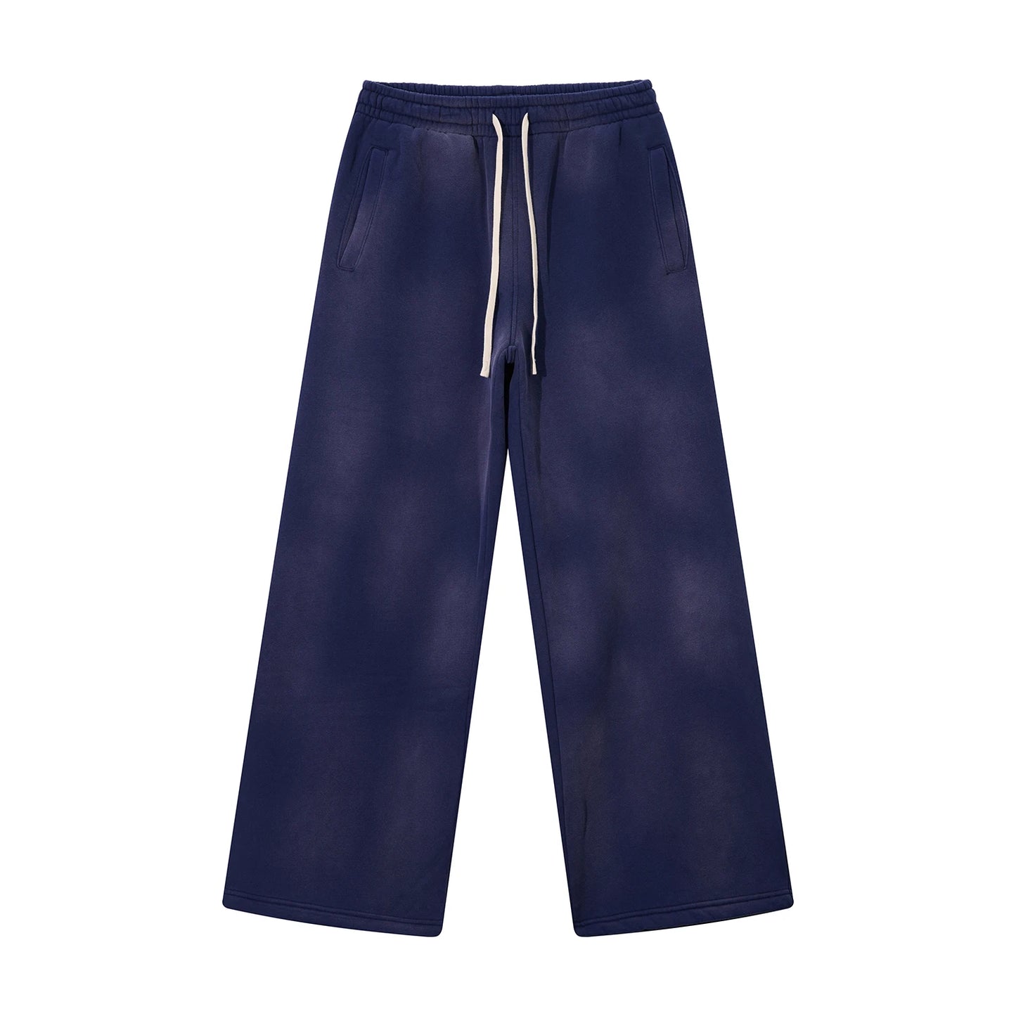 Winter Men's Lounge Pants Plush Loose Spray Horse Cut Hole Wide Sweat Pants American Fashion Flare Joggers Men's and Women's