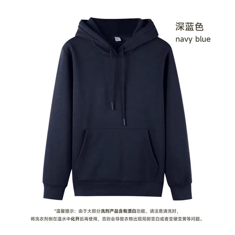 450GSM Heavy Weight Cotton Soft Touch Hooded Sweater Men Thickened Polar Fleece Pullover Hoodie Women Sweatshirt Warm Winter