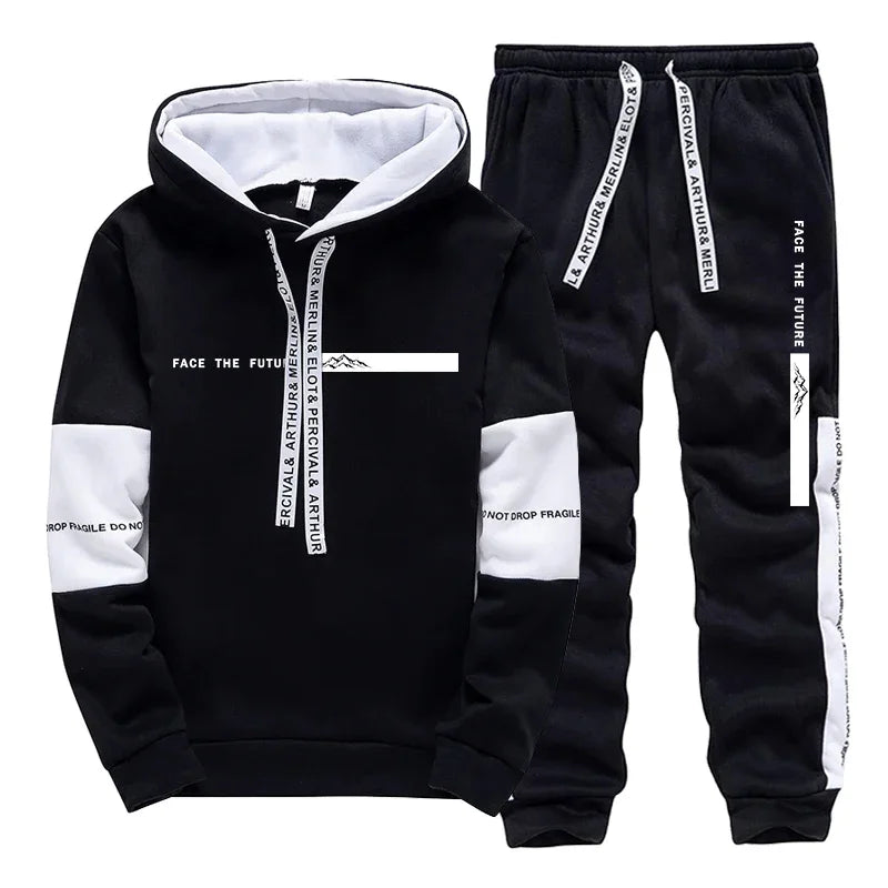 2026 New in Men's Set Hoodie&sweatpants Autumn Daily Casual Fashion Hooded Sportswear Male Home Outdoor Comfort Soft Jogger Suit