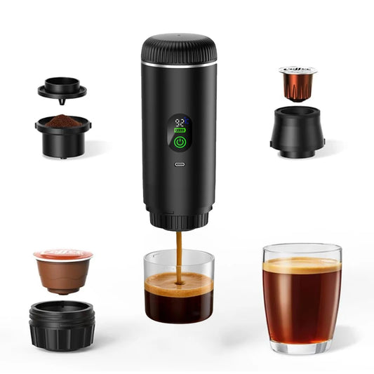 Portable 3-in-1 Espresso Coffee Maker | 20 Bar Travel Coffee Machine