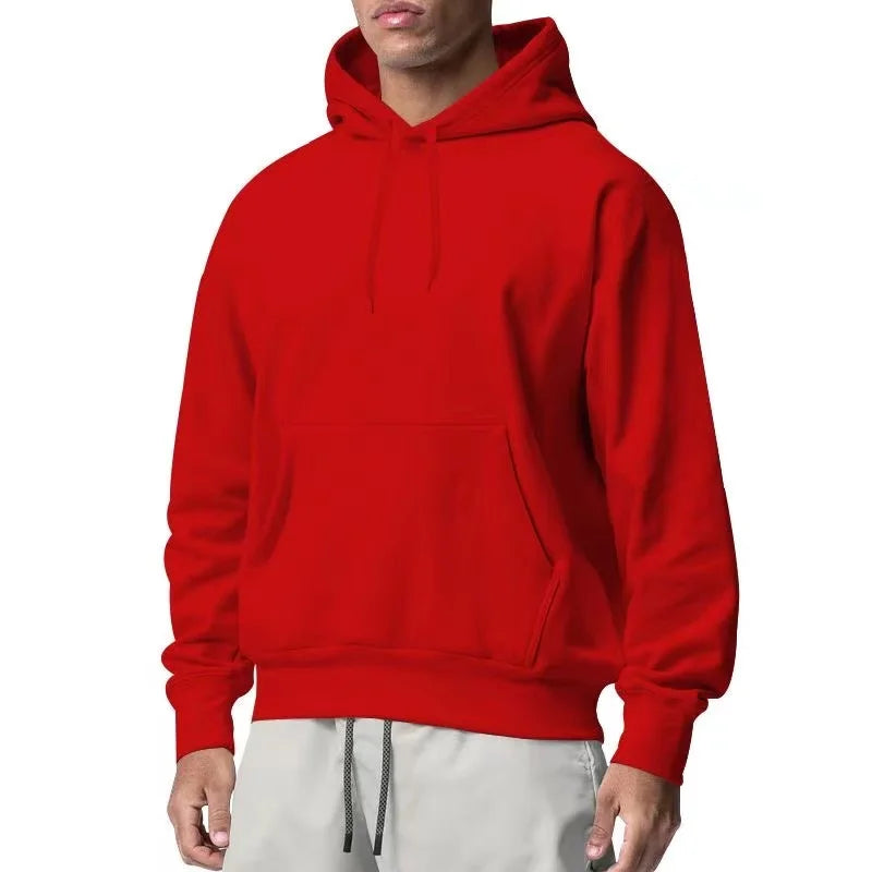 Hooded Sweatshirt, Solid Color Fashion Fit Sweatshirt, Autumn and Winter Fashion Sweatshirt, Suitable for Going Out