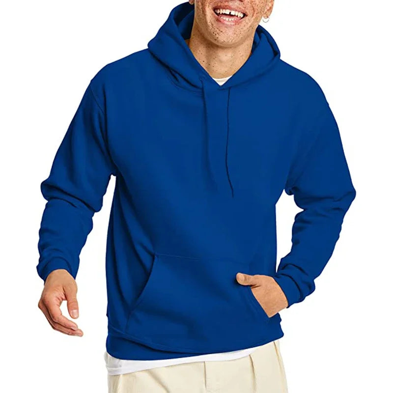 Hooded Sweatshirt, Solid Color Fashion Fit Sweatshirt, Autumn and Winter Fashion Sweatshirt, Suitable for Going Out