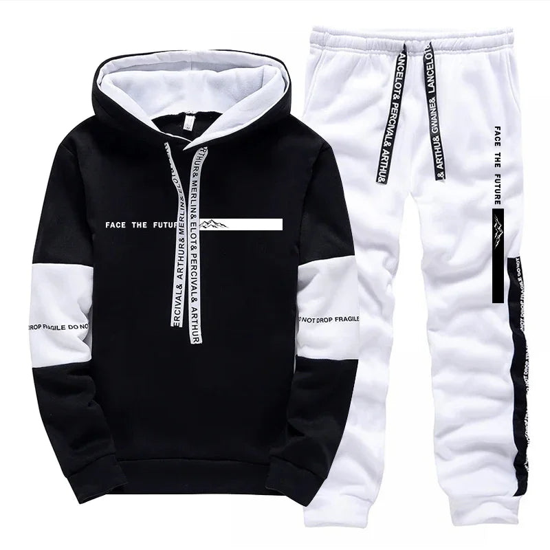 2026 New in Men's Set Hoodie&sweatpants Autumn Daily Casual Fashion Hooded Sportswear Male Home Outdoor Comfort Soft Jogger Suit