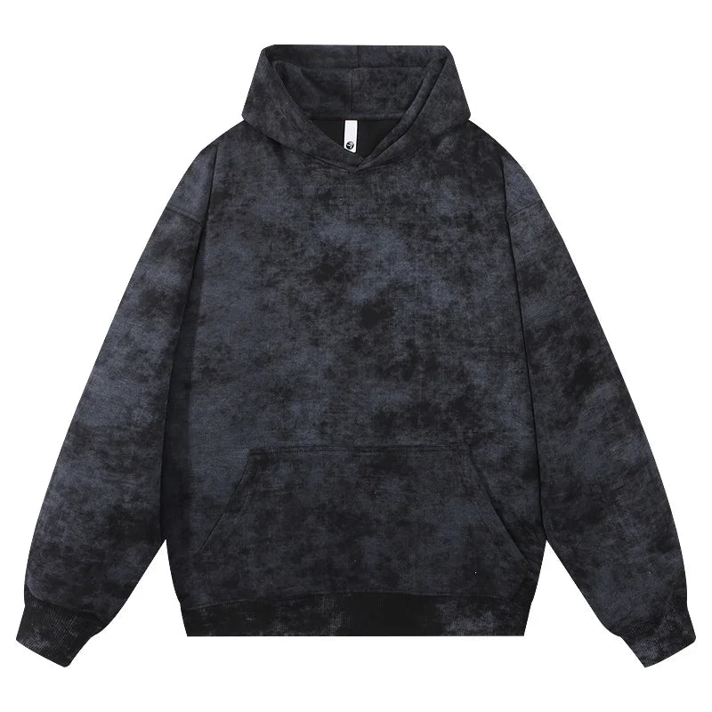 Hooded Sweatshirt Men's Loose Comfortable Versatile Trendy Hong Kong Style Wax Dye Cotton Casual Wear Spring Autumn New Arrival