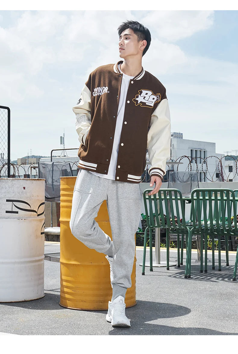 RIGORER  Baseball Uniform Coat Winter New Couple Fashion Sports  Warm Top Casual Cardigan Jacket