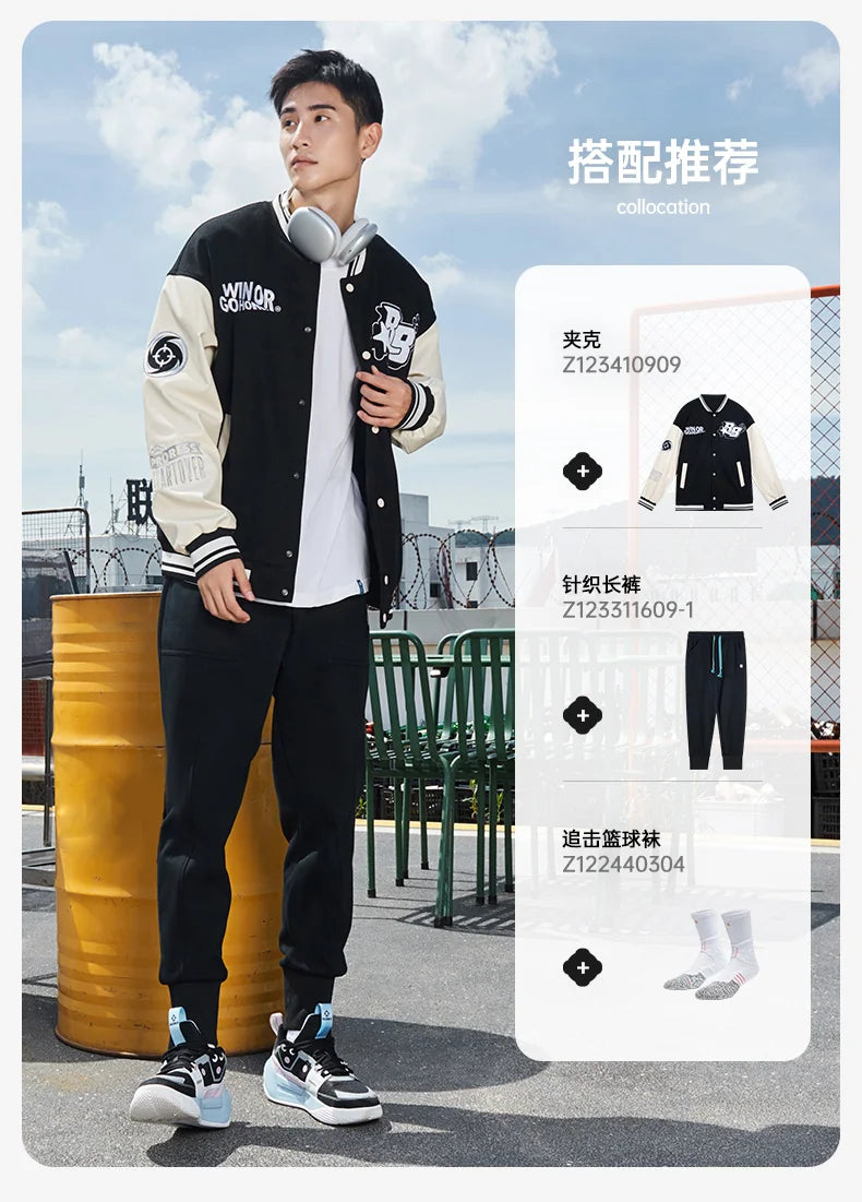 RIGORER  Baseball Uniform Coat Winter New Couple Fashion Sports  Warm Top Casual Cardigan Jacket