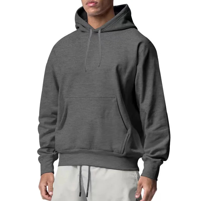 Hooded Sweatshirt, Solid Color Fashion Fit Sweatshirt, Autumn and Winter Fashion Sweatshirt, Suitable for Going Out