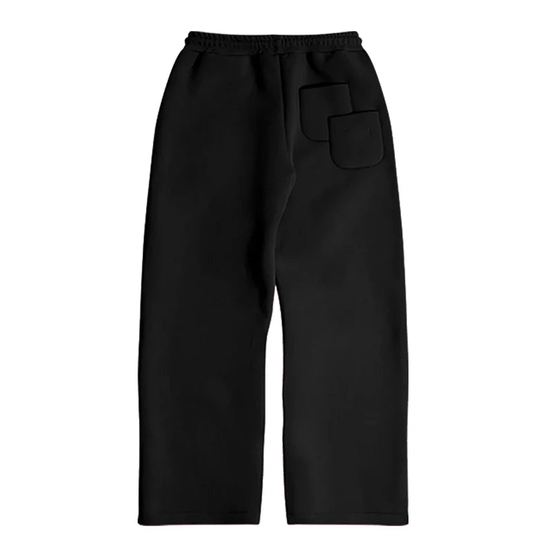 Men’s Vintage Cotton Tracksuit 2-Piece Set | Y2K Hoodie & Straight Pants