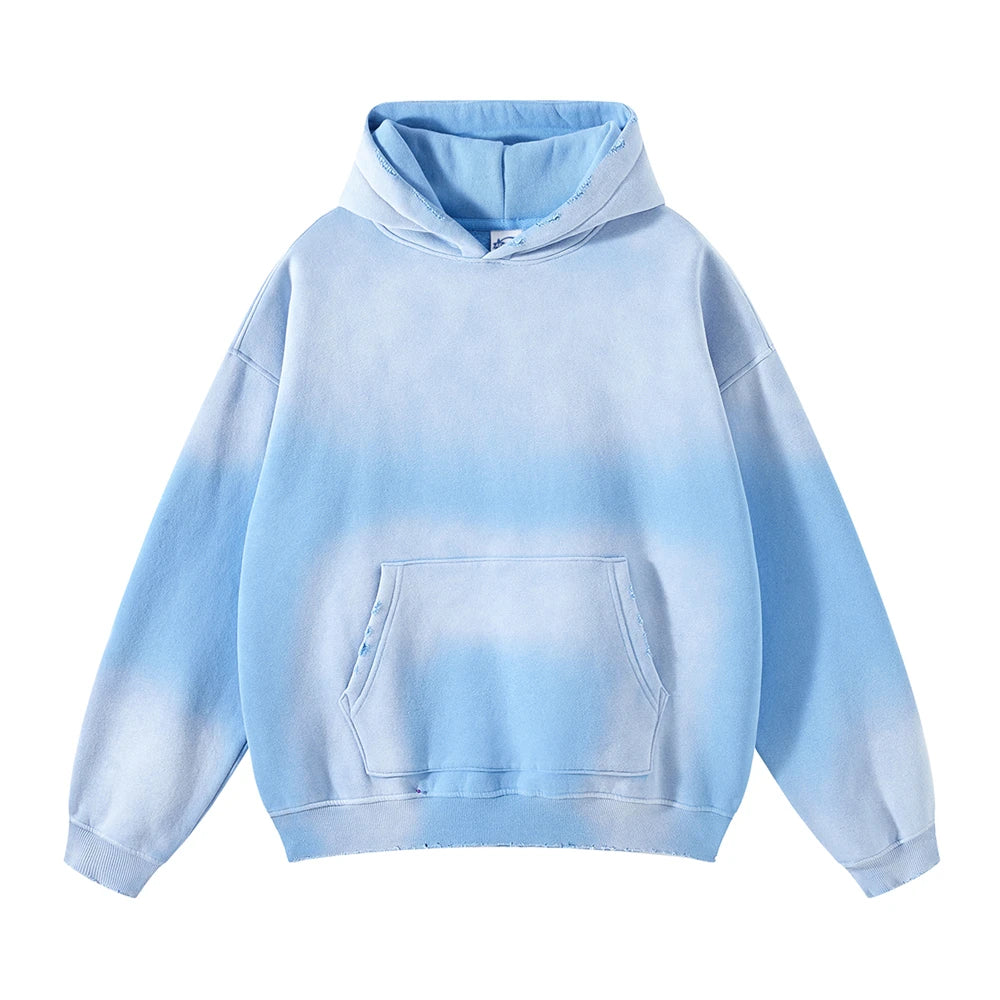 ZODF Vintage Autumn Winter Monkey Washed Fleece Hoodies For Men Unisex Loose Warm 360gsm Hooded Pullovers Sweatshirts HY0655