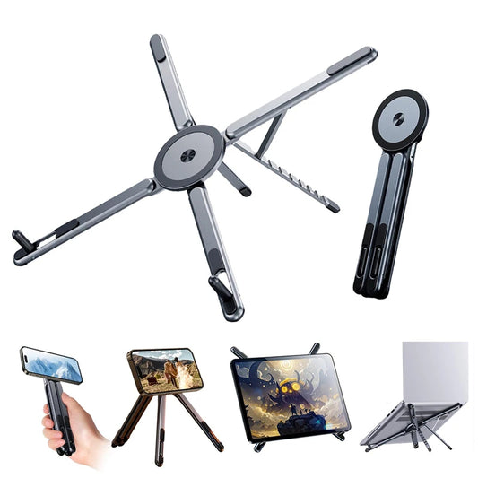 YTGEE Mini Aluminum Alloy Portable Folded Laptop Tablet Stand Handhold