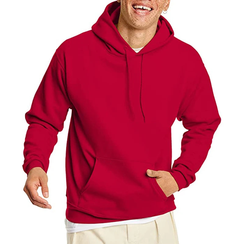 Hooded Sweatshirt, Solid Color Fashion Fit Sweatshirt, Autumn and Winter Fashion Sweatshirt, Suitable for Going Out