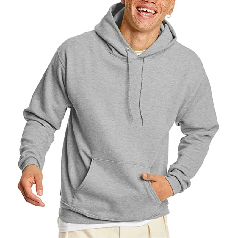 Hooded Sweatshirt, Solid Color Fashion Fit Sweatshirt, Autumn and Winter Fashion Sweatshirt, Suitable for Going Out