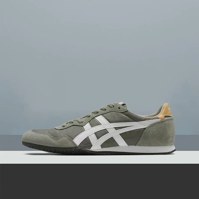 Onitsuka Tiger Serrano Comfortable, Snug-Fit, High-Performance, Non-Slip Low-Top Sneakers (Unisex) - Gray 1183B400-304