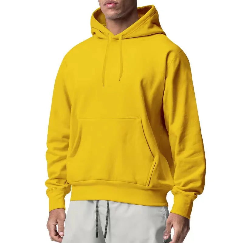 Hooded Sweatshirt, Solid Color Fashion Fit Sweatshirt, Autumn and Winter Fashion Sweatshirt, Suitable for Going Out