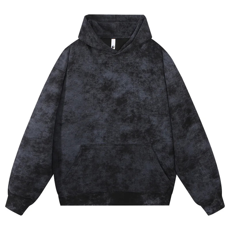 Hooded Sweatshirt Men's Loose Comfortable Versatile Trendy Hong Kong Style Wax Dye Cotton Casual Wear Spring Autumn New Arrival