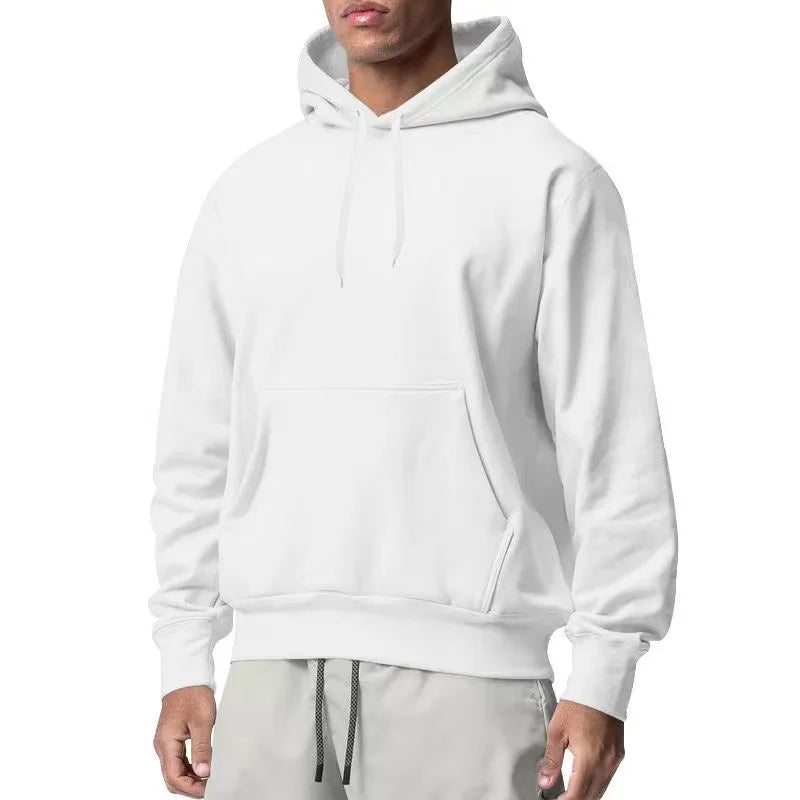 Hooded Sweatshirt, Solid Color Fashion Fit Sweatshirt, Autumn and Winter Fashion Sweatshirt, Suitable for Going Out
