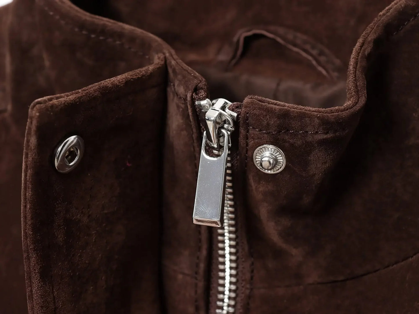 Women Suede Leather Jacket with Pockets Autumn Winter High Collar Long Sleeve Button Jacket Lady Coats Causal Female Chic Tops