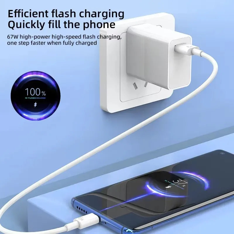 US 67W Ultra Fast Wall Charger For Xiaomi 12 13 14 15 17 Redmi Note 11 12T 13 POCO X5 X6 Pro 6A Type C Quick Charging USB Cable