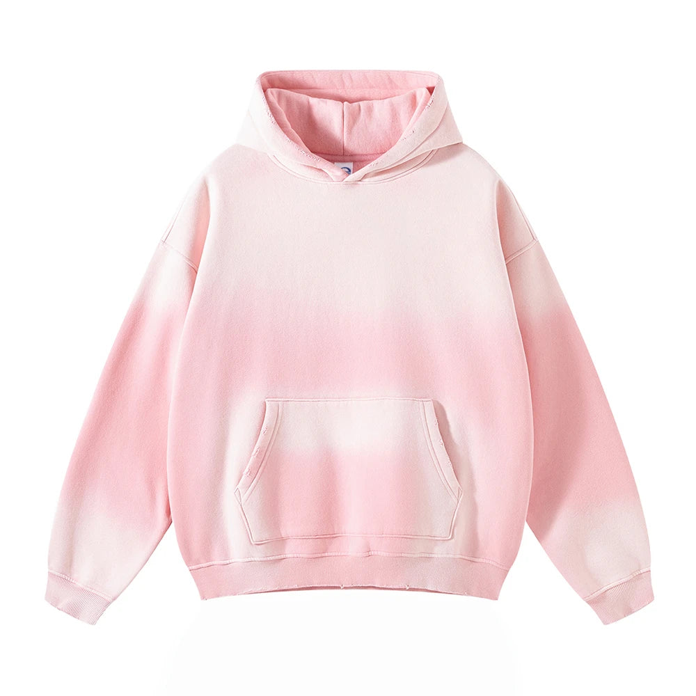 ZODF Vintage Autumn Winter Monkey Washed Fleece Hoodies For Men Unisex Loose Warm 360gsm Hooded Pullovers Sweatshirts HY0655
