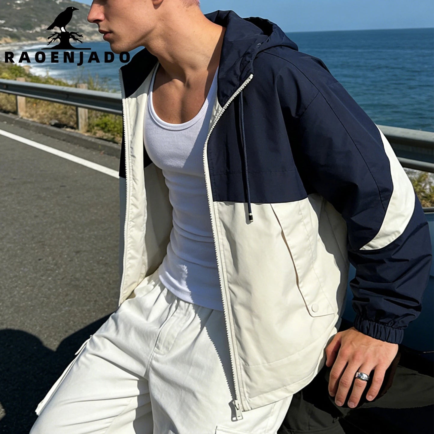 Men’s Hooded Windproof Sports Jacket