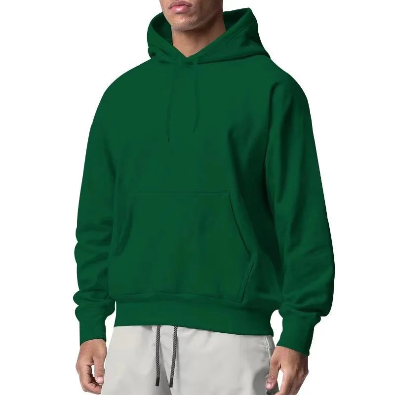 Hooded Sweatshirt, Solid Color Fashion Fit Sweatshirt, Autumn and Winter Fashion Sweatshirt, Suitable for Going Out