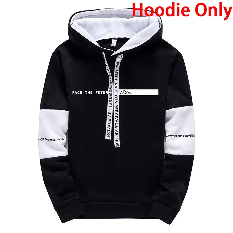 Male Home Outdoor Comfort Soft Jogger Suit 2026 New in Men's Set Hoodie&sweatpants Autumn Daily Casual Fashion Hooded Sportswear