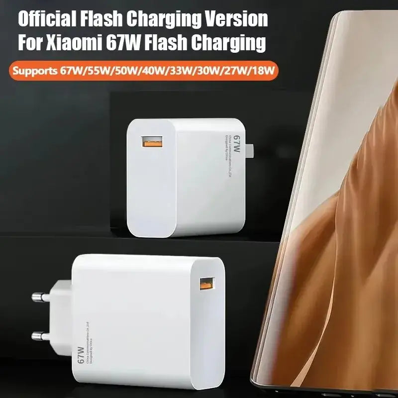 6A 67W Fast USB Charger for Xiaomi 10 11 12 Lite 13T 14 Redmi Note 10S 11S 11T 12 13 Pro POCO Turbo Charge Type C Charging Cable