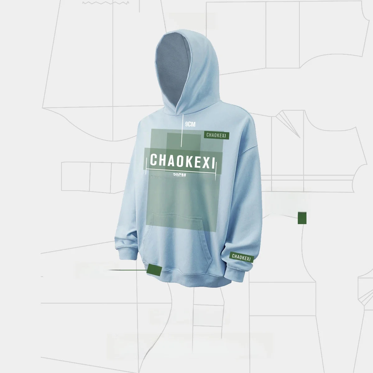 Men's Thickened Fleece Hoodie Sweatshirt Winter Streetwear Hip Hop Loose Fit Washed Vintage Distressed Printed Customizable