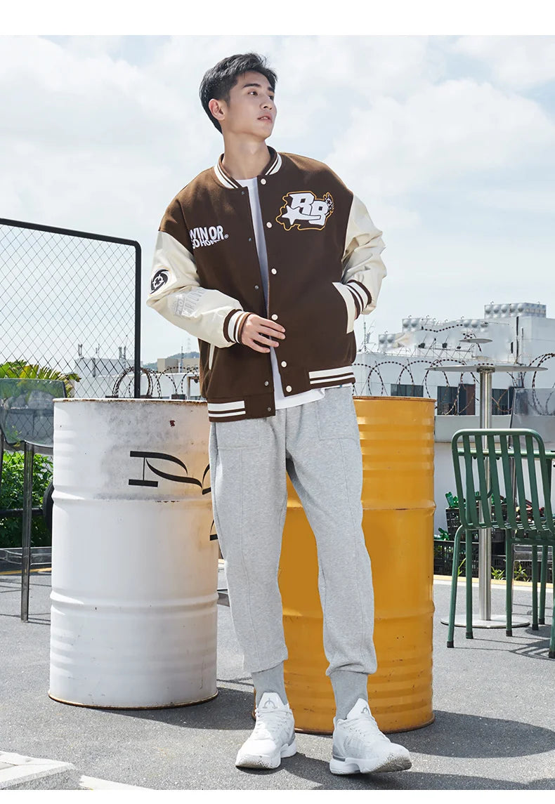 RIGORER  Baseball Uniform Coat Winter New Couple Fashion Sports  Warm Top Casual Cardigan Jacket