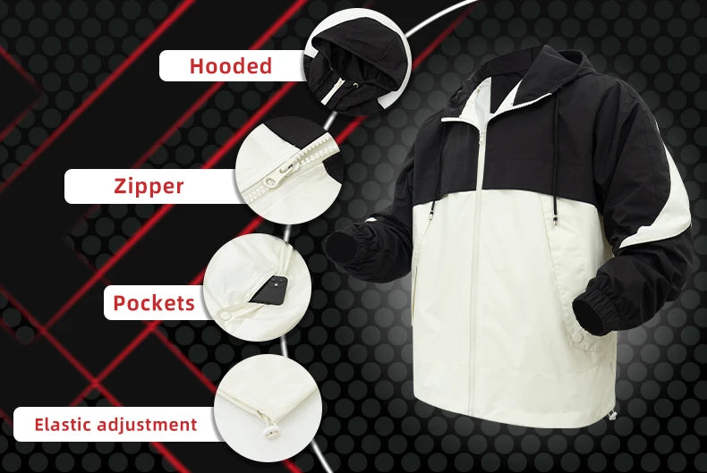 Men’s Hooded Windproof Sports Jacket
