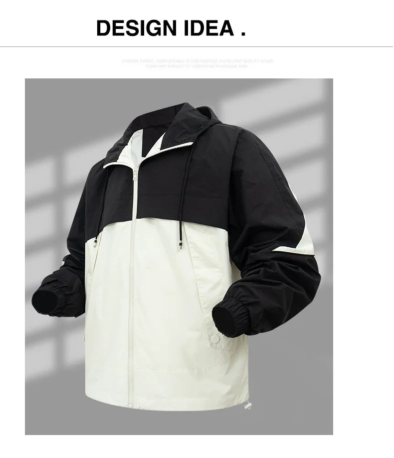 Men’s Hooded Windproof Sports Jacket