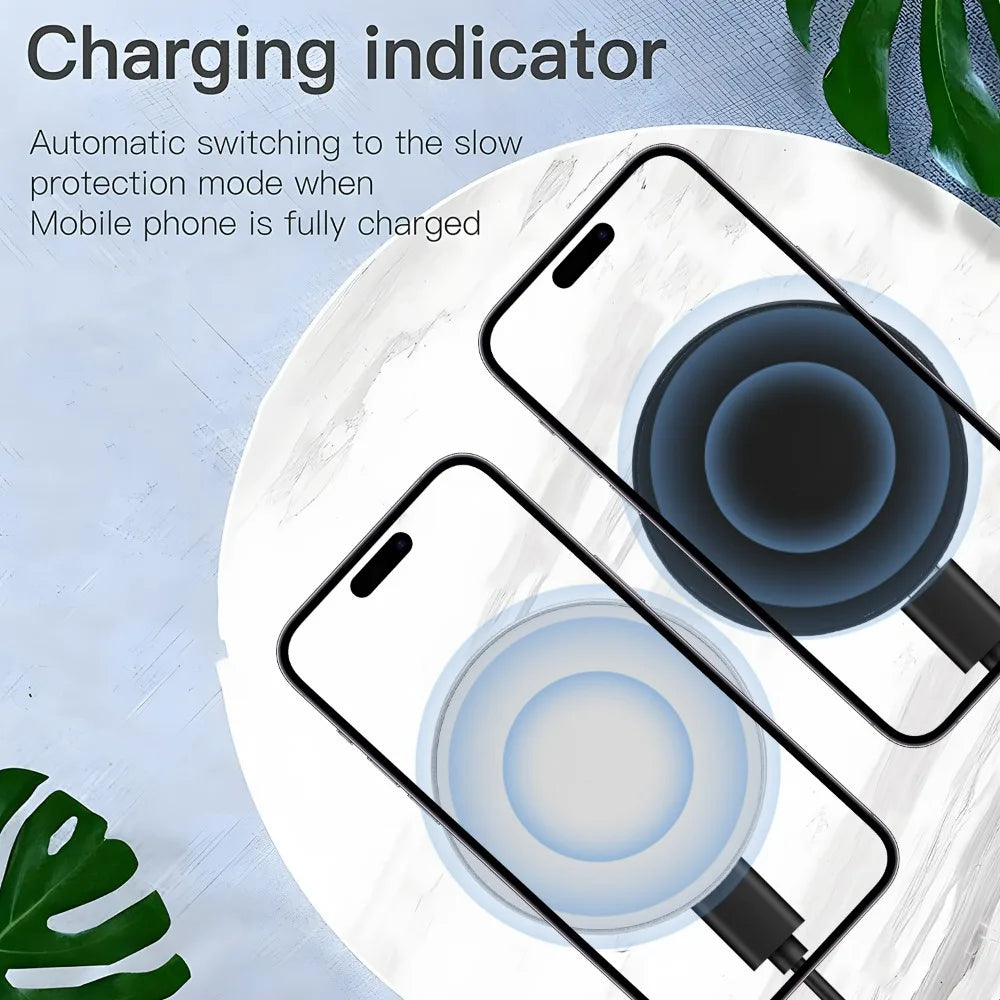 15W Magnetic Wireless Charger Cable Desktop Phone Holder for Magsafe for IPhone 12 13 14 15 16 17 Pro Max Fast Charging Dock