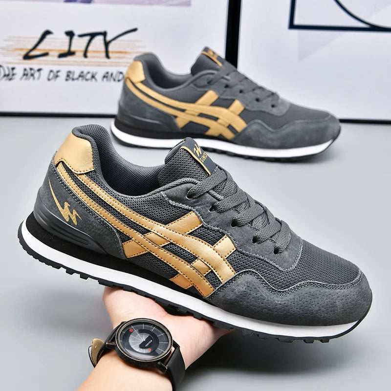 Double Star Training Walking Shoes, Breathable Mesh Sports Shoes, Versatile Fashion Trendy Men's Shoes
