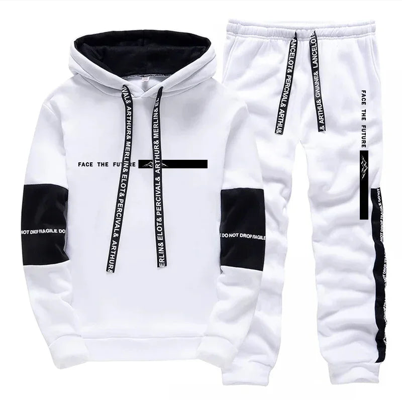 Male Home Outdoor Comfort Soft Jogger Suit 2026 New in Men's Set Hoodie&sweatpants Autumn Daily Casual Fashion Hooded Sportswear