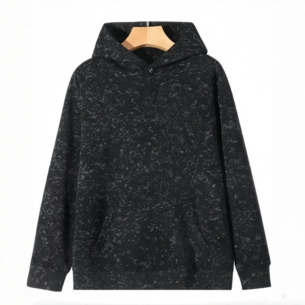 CHREIFIT Men's Tie Dye Hoodie Oversized Streetwear Sweatshirt Casual Cotton Pullover for Autumn Winter Fashion
