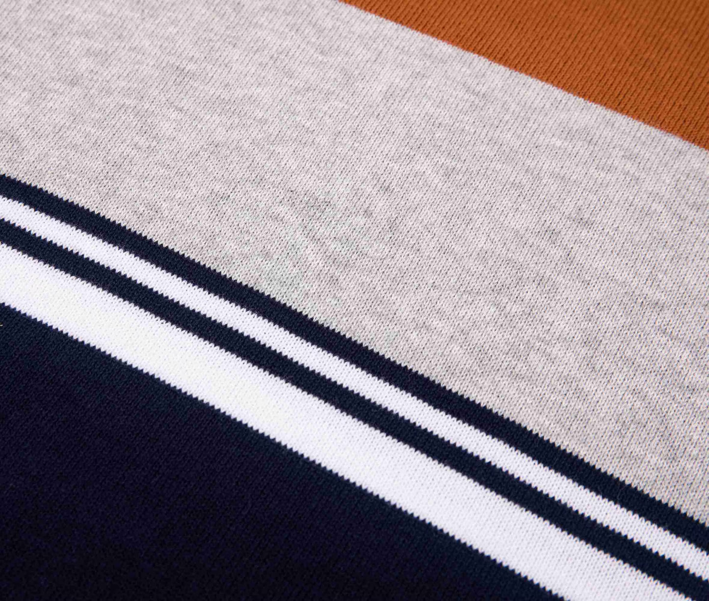Mens plus Size Cotton Crew Neck Big&Tall Long Sleeve Pullover Navy Mixed Stripe Oversized Sweater 4XL