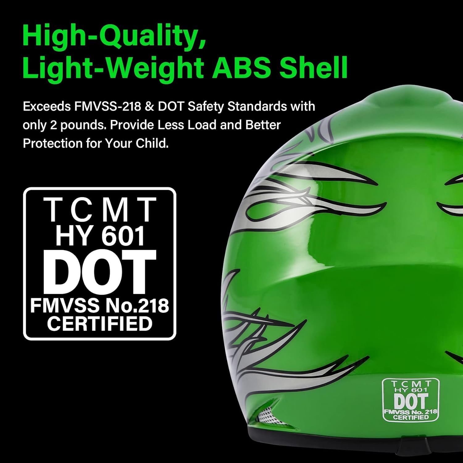 Dot Youth & Kids Motocross Offroad Street Helmet with Goggles & Gloves | Removable and Washable Padding, Lightweight,Includes Storage Bag.,For Street Bikes, ATV, Dirt Bikes