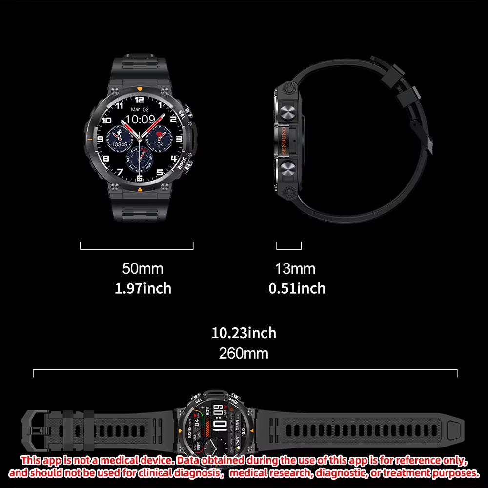 SENBONO 2024 MAX18 Men Smartwatch Amoled1.43Inch 466*466 HD Big Screen BT Calls Gesture Control AI Voice Sports Smart Watch Men